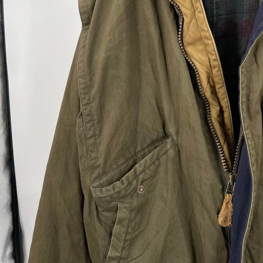 Vintage 90s Woolrich Utility Bomber Flight Jacket Men's Large Flannel Lined Rare